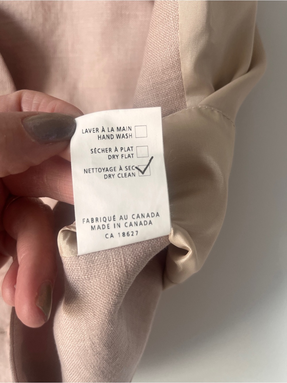 Linen Vest | Satin Back | Sz 12 | Neutral | Tailored - Picture 7 of 8